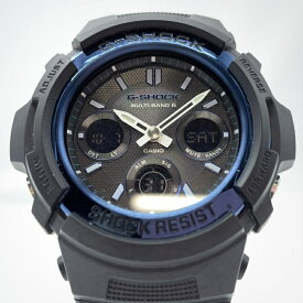 【中古】CASIO　G-SHOCK AWG-M100A-1AJF　カシオ　ジーショック　電波ソーラー　ブラック×ブルー[19]