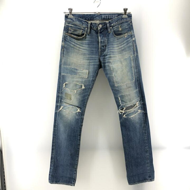 楽天市場】【中古】HYSTERIC GLAMOUR ダメージ加工 ストレートデニム 