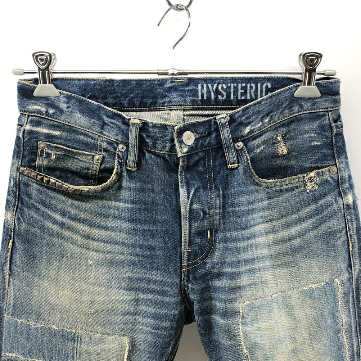 楽天市場】【中古】HYSTERIC GLAMOUR ダメージ加工 ストレートデニム 