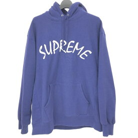 【中古】Supreme 21SS FTP Arc Hooded Sweatshirt L シュプリーム　ネイビー[66]