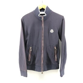 【中古】MONCLER MAGLIA CARDIGAN スウェット ネイビー サイズS 110918422600　モンクレール[24]