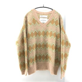 【中古】DAIRIKU 2023AW Tite Border Knit Pullover サイズM ベージュ　ダイリク[24]