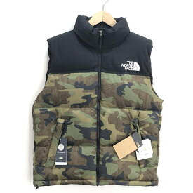 【中古】THE NORTH FACE ノベルティー ヌプシベスト ダウンベスト M ND92233 ブラック グリーン カモフラージュ ザ ノースフェイス NOVELTY NUPTSE VEST[10]