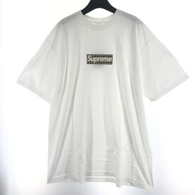 【中古】Supreme × Burberry 22SS Box Logo Tee サイズXL ホワイト シュプリーム×バーバリー ボックスロゴ Tシャツ[17]