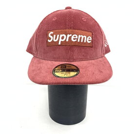 【中古】SUPREME 15AW Corduroy Box Logo New Era Red　シュプリーム　ニューエラ[92]