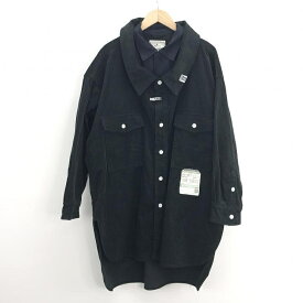 【中古】Maison MIHARA YASUHIRO OVER SHIRTS 44 A04SH118 ブラック・ネイビー メゾン ミハラ ヤスヒロ[10]