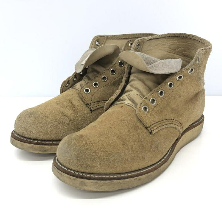 楽天市場】【中古】RED WING プレーントゥ スウェード 8E 刺繍羽タグ 