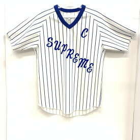 【中古】Supreme 17SS A.D Baseball Jersey White S　シュプリーム[92]