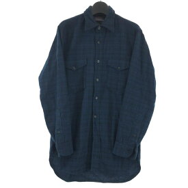 【中古】50s PENDLETON ウールネルシャツ サイズ15 ブルー ヴィンテージ ペンドルトン[17]