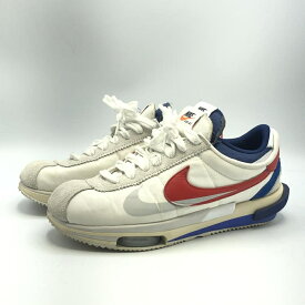 【中古】Saccai×NIKE ZOOM CORTEZ "White and University Red" 28.5cm DQ0581-100サカイ × ナイキ ズーム コルテッツ "ホワイト アンド ユニバーシティレッド"[17]