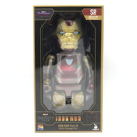 【中古】Happyくじ SP賞 ベアブリック 400% アイアンマン Mark 85(バトルダメージVer.) MARVEL Infinity SAGA IRON MAN[10]