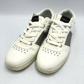 【中古】JIMMY CHOO ラメスニーカー　サイズ44 ホワイト[10]