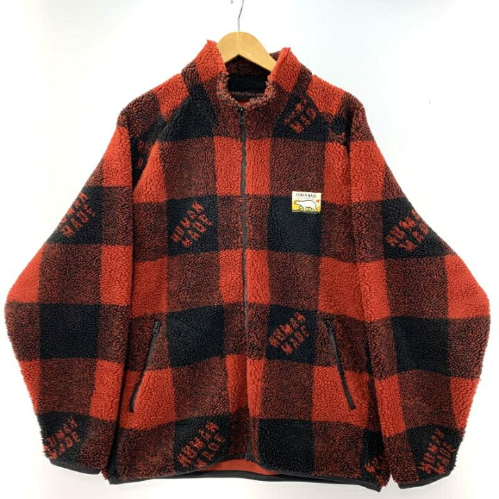 楽天市場】【中古】HUMAN MADE 22AW Check Bor Fleece Jacket サイズ 