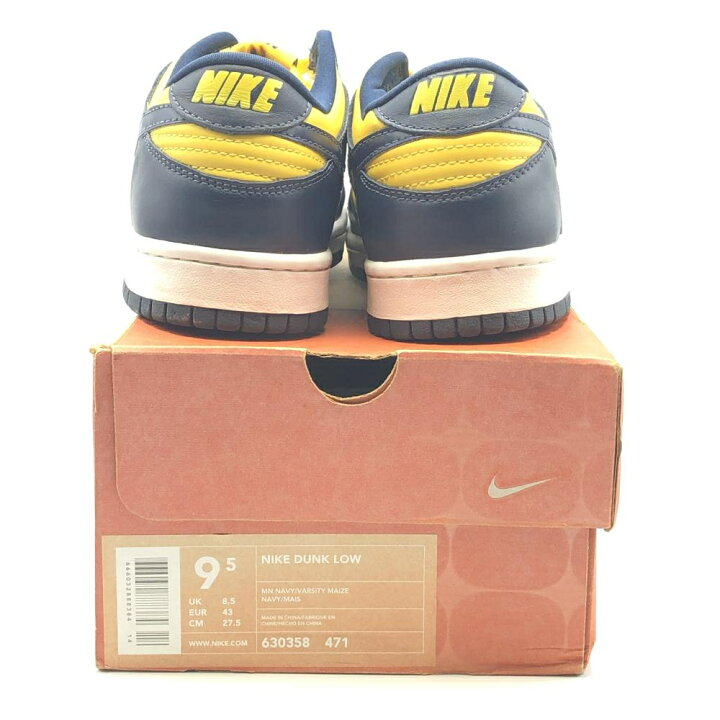 楽天市場】【中古】NIKE 99年製 DUNK LOW Michigan サイズ27.5cm 