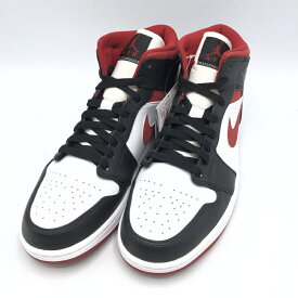 【中古】NIKE AIR JORDAN 1 Mid White/Gym Red Black 28.0cm 554724-122[10]