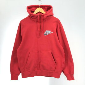 【中古】Supreme×NIKE Half Zip Hooded Sweatshirt サイズM レッド DB2842-657 シュプリーム ナイキ[91]