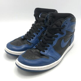 【中古】NIKE Air Jordan 1 Retro High OG スニーカー 27.5cm 555088-404 ブラック ブルー ナイキ ダークマリーナブルー[10]