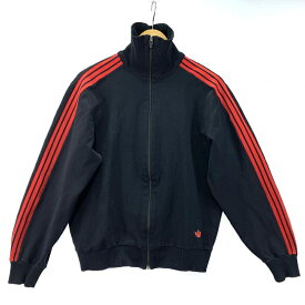 【中古】adidas 70S トラックジャケット 4 ADS-3F アディダス 西ドイツ ジャージ ブラック×レッド[19]