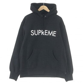 【中古】Supreme 22AW Capital Hooded Sweatshirt パーカー M ブラック シュプリーム[10]
