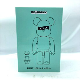 【中古】MEDICOM TOY BE＠RBRICK GOD SELECTION XXX 100%&400% ターコイズ ベアブリック ゴッドセレクション[19]