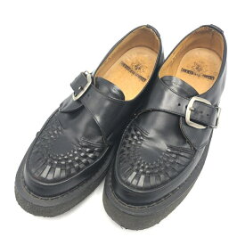 【中古】george cox ラバーソール アラスカモンク Black 8 ジョージコックス[10]