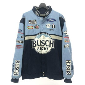 【中古】NASCAR　レーシングジャケット　2XL ブルー　ナスカー　[66]