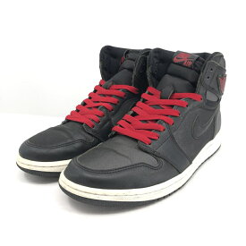 【中古】NIKE　Air Jordan 1 Retro High OG Black/Metallic Silver/Gym Red　サイズ27.5cm ナイキ[17]