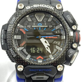 【中古】CASIO G-SHOCK GR-B200-1A2JF GRAVITYMASTER Bluetooth カシオ ジーショック カーボン ブラック×ブルー[19]