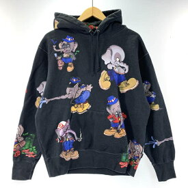 【中古】Supreme 22AW Elephant Hooded Sweatshirt サイズS シュプリーム ブラック エレファントフーデッド[19]