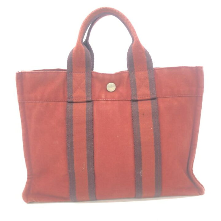 楽天市場】【中古】HERMES エールラインPM トートバッグ レッド 