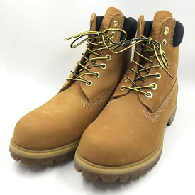 【中古】Timberland 45周年限定 6インチ プレミアムブーツ サイズ26.5cm イエロー×ネイビー 0A1VXW ティンバーランド[24]