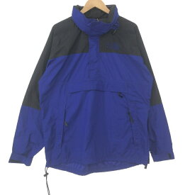 【中古】THE NORTH FACE 90s アノラックパーカー ジャケット L ブラック ブルー ザ ノースフェイス[10]