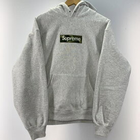 【中古】Supreme 23AW Box Logo Hooded Sweatshirt サイズM シュプリーム カモフラボックスロゴ グレー[19]