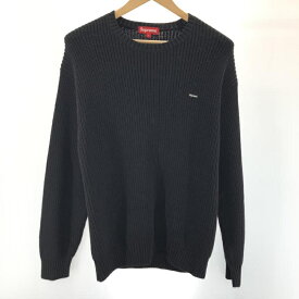 【中古】Supreme 21AW Melange Rib Knit Sweater Small Box Logo サイズL ブラック[91]