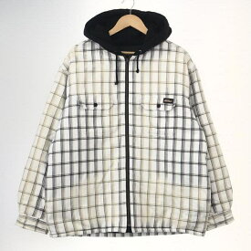 【中古】Supreme × Dickies 23FW Plaid Hooded Zip Up Shirt M ホワイト シュプリーム ディッキーズ[10]