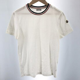 【中古】MONCLER MAGLIA-SHIRT T-SHIRT サイズXS ホワイト モンクレール[91]