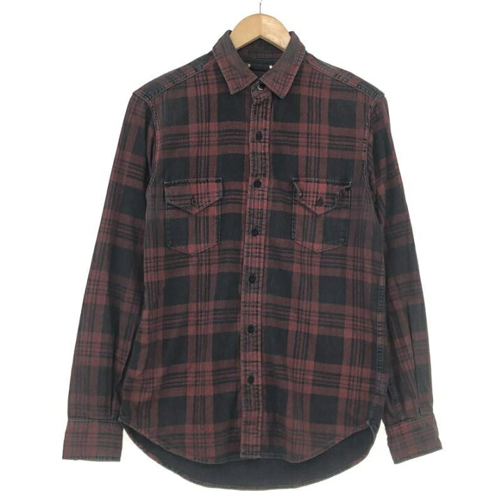 楽天市場】【中古】MINEDENIM コットンバッファローチェックシャツ 2 