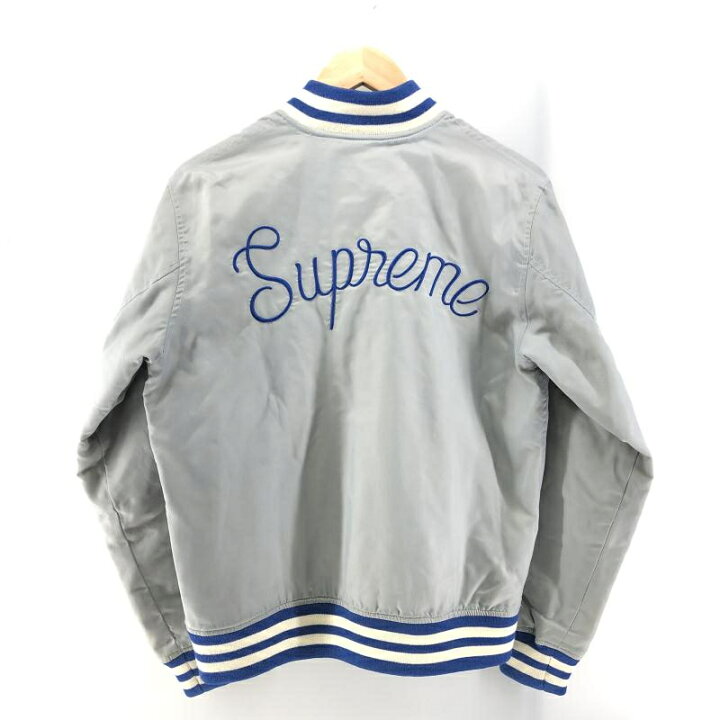 楽天市場】【中古】Supreme Crusaders Nylon Varsity Jacket グレー 