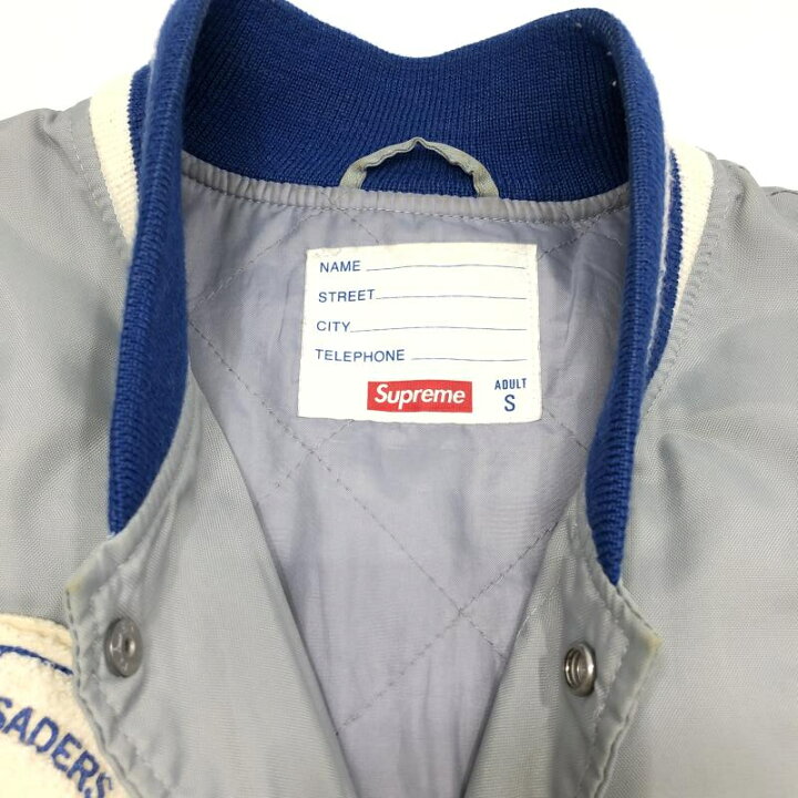 楽天市場】【中古】Supreme Crusaders Nylon Varsity Jacket グレー 