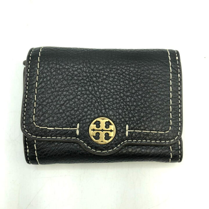 楽天市場】【中古】TORY BURCH レザーロゴフェリックス 三つ折り財布 