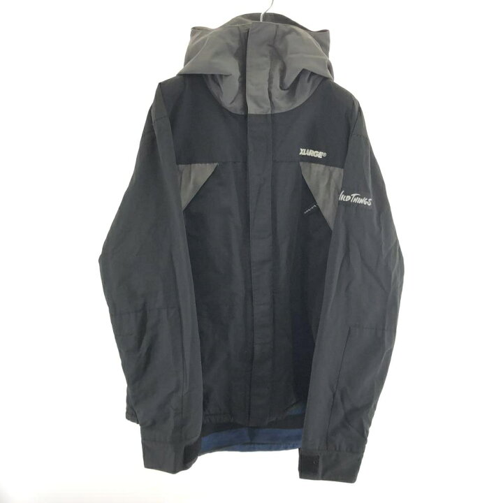 XLARGE マウンテンパーカー ブラック/グレー（楽天市場】【中古】X 