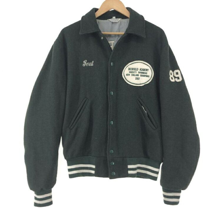 楽天市場】【中古】DEERFOOT 80s スタジャン 44 グリーン ディアフット 