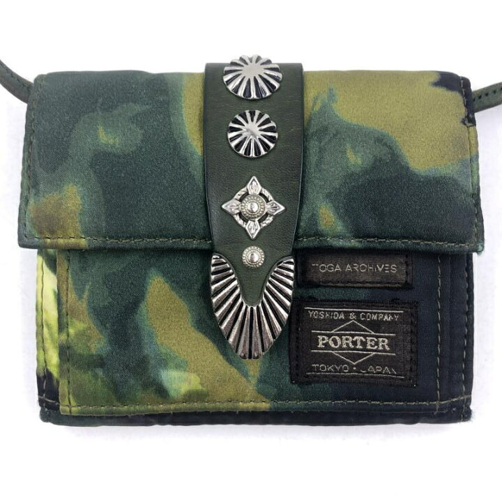 楽天市場】【中古】PORTER×TOGA ショルダーウォレット グリーン 