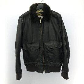 【中古】Supreme×Schott 12SS Leather A-2 Flight Jacket M　シュプリーム　ショット　フライトジャケット　ブラック[66]