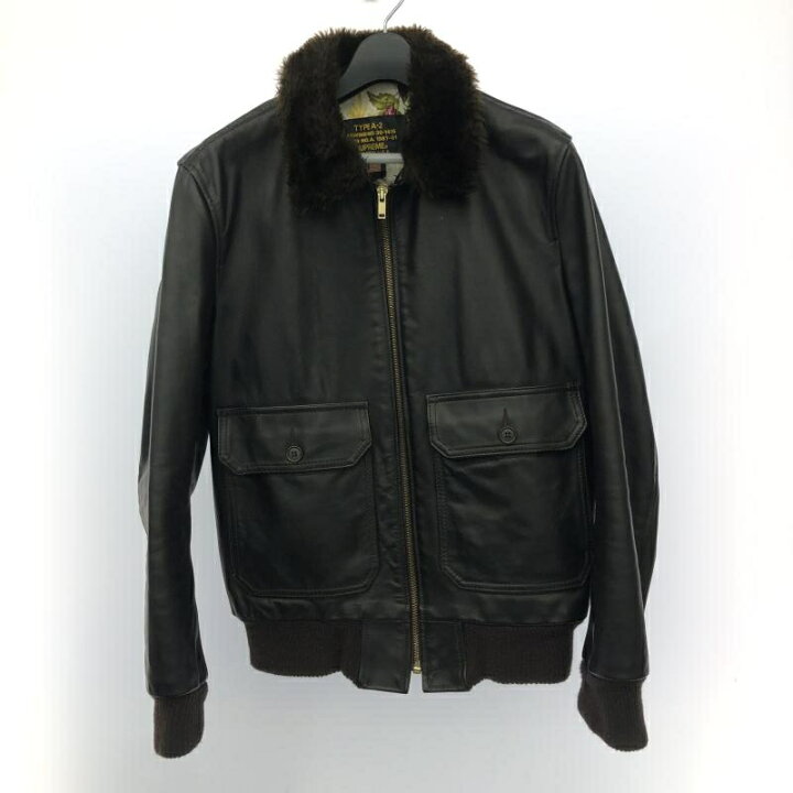 楽天市場】【中古】Supreme×Schott 12SS Leather A-2 Flight Jacket M  