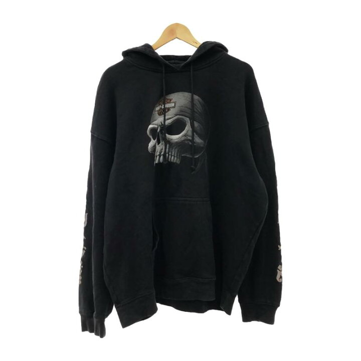 楽天市場】【中古】ｵｰﾙﾄﾞ Harley-Davidson パーカー 黒 スカル 2XL 