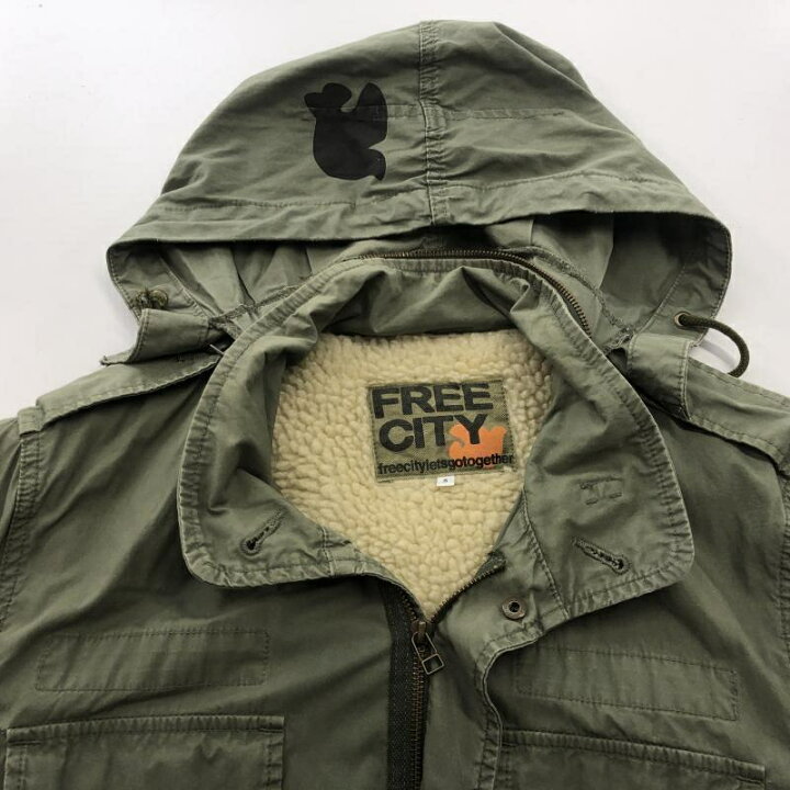 楽天市場】【中古】FREE CITY ロゴプリント ライナーボア M-65 