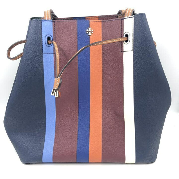 楽天市場】【中古】TORY BURCH ストライプ柄 トートバッグ マルチ 
