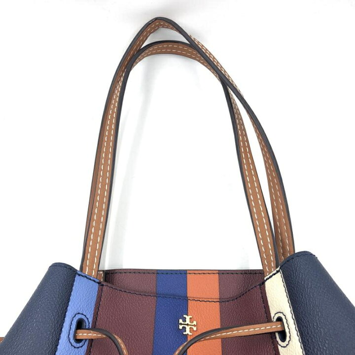 楽天市場】【中古】TORY BURCH ストライプ柄 トートバッグ マルチ 