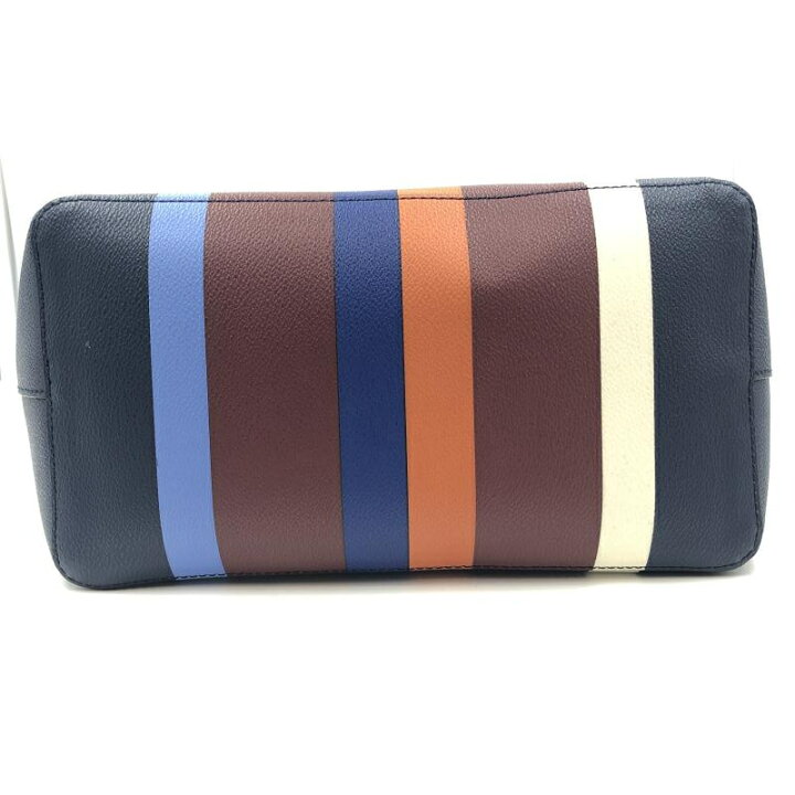 楽天市場】【中古】TORY BURCH ストライプ柄 トートバッグ マルチ 